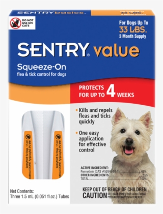 Sentry Value Flea & Tick Squeeze-on For Dogs Under #6995104