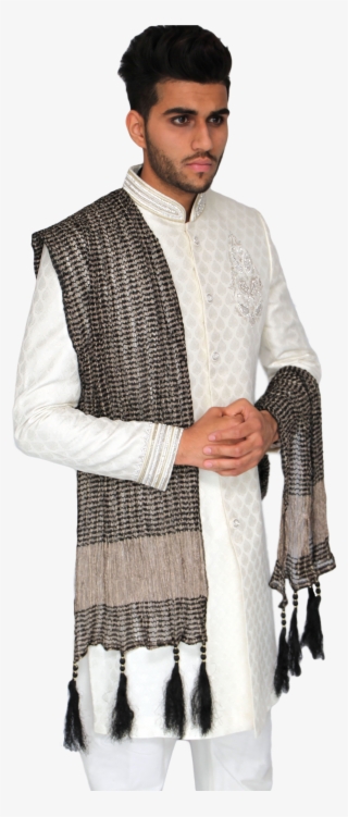 Black And Gold Stripe Scarf #6999974