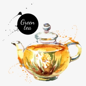 Watercolor Painting Drawing Royalty - Serve O Chá De Camomila #70389