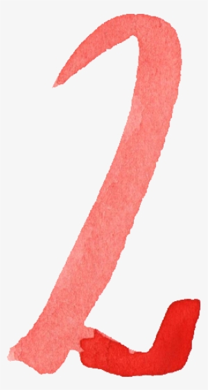 Free Download - Png Numbers Red Water Color #70585