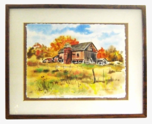 Musselman Watercolor Farm Landscape - Watercolor Painting #70953