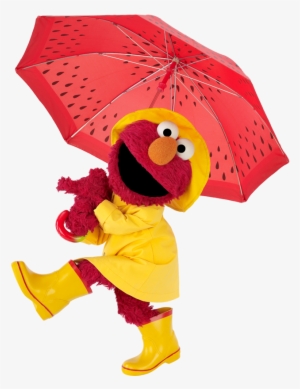Elmo-umbrella - Elmo In The Rain #71395