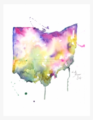 Ohio In Watercolor #71827 Ohio In Watercolor #71827