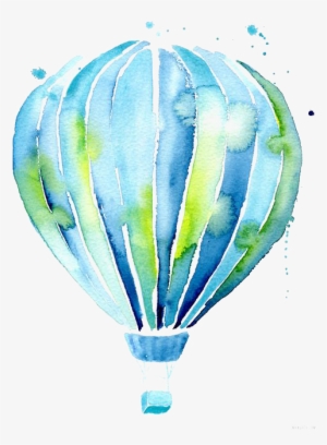 Hot Air Balloon Drawing Watercolor Painting Illustration - Hot Air Balloons Drawing #72019