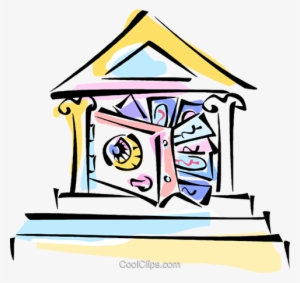 Safe With Money Falling Out Royalty Free Vector Clip #72264 Safe With Money Falling Out Royalty Free Vector Clip #72264