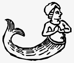 Clip Arts Related To - Mermaid Black And White Vectors #72973