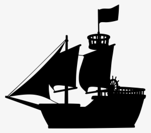 Clip Art Royalty Free Cannon Transparent Ship - Pirate Ship Silhouette ...