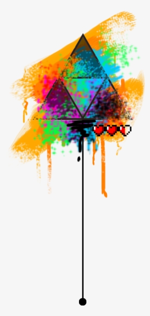 Triforce Drawing Watercolor Clip Freeuse Download - Watercolor Tattoo Design Png #72996