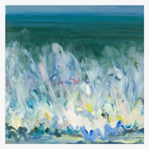 Pacifica Wave Study 3 40″ X 40″, Oil / Canvas - Watercolor Painting #73060