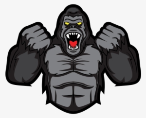 Printed Vinyl Powerful Stickers - Gorilla Logo Png #73333