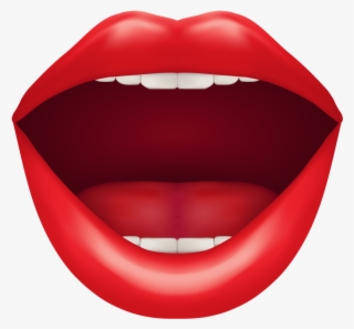 Open Red Mouth Png Clip Art - Personalisierte Rote Lippen Und Zähne Rundes Keramik #73658