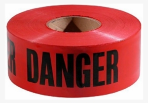 Danger Barricade Tape, 3" X 1000ft, Red/black #73946