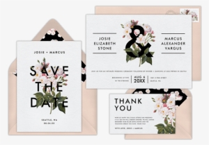 Wedding Save The Dates - Waterslide Decals (4pcs 2.5"x3.5"each) White Roses #74353
