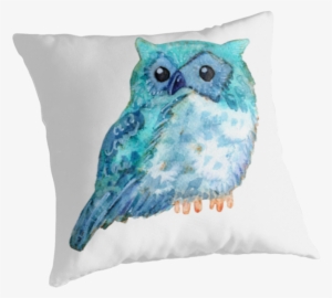 Sweet Watercolor Owl - Watercolor Painting #74371