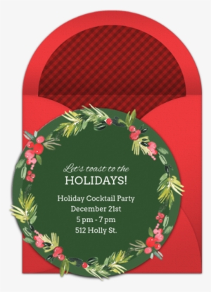 Watercolor Wreath Online Invitation - Wreath #75143 Watercolor Wreath Online Invitation - Wreath #75143