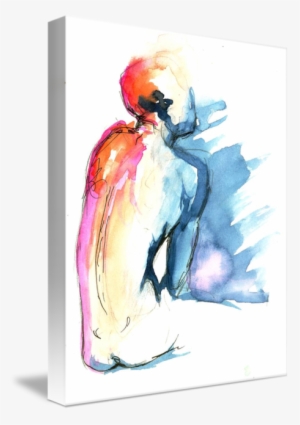 Figure Study In Watercolor - Gallery-wrapped Canvas Art Print 16 X 21 Entitled Figure #75363 Figure Study In Watercolor - Gallery-wrapped Canvas Art Print 16 X 21 Entitled Figure #75363
