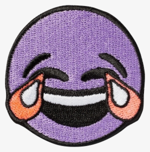 Crying Laughing Emoji Sticker Patch - Purple Laughing Crying Emoji #75451