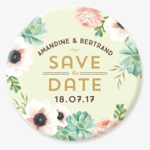 Invitation Mariage Personnalise Fleurs Pink Mint Bouquet - Personalised Botanical Wedding Invitation #75536