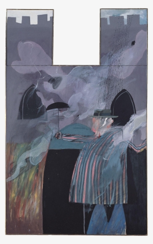 <i>man Stood In Front Of His House With Rain Descending - Man Stood In Front Of His House #75803