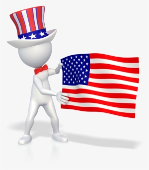 Holding Us Flag Stick Figure Pc - American Flag Stick Figure #76294