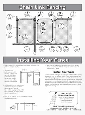 Click To Download Chainlink Installation Instructions - New Trend Fencing #77349
