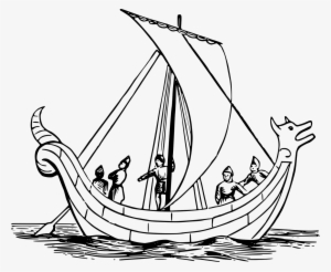 Boat, Boat, Ocean, Sail, Sailing, Saxon, Sea - Anglo Saxon Ships Drawing #77731