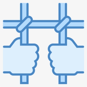 The Image Is Of Two Hands That Are Grasping Bars - Prisoner #77760