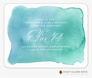 Watercolor Wash Reception Card - Watercolor Painting #77944