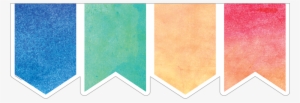 Watercolor Pennants Big Big Border Alternate Image - Watercolor Pennant #78009