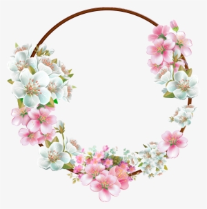 Flower Border Png, Flower Frame Png, Floral Border, - White Flower Frame Png #78072