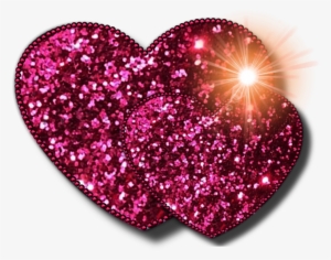 Png Pink Glittery Hearts By Jssanda On Clipart Library - Heart Images In Glitter #78444