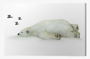 Hand Painted Watercolor Polar Bear - Polar Bear #78695