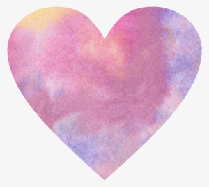 Ftestickers Love Heart Watercolor Pastels Pink Purple #79079