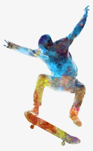 Bleed Area May Not Be Visible - Skateboarding Silhouette #79639