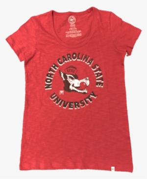 Nc State Wolfpack 47 Brand Women's Red Scoop Neck T-shirt - College Flags And Banners Co. Nc State Wolfpack 3x5 #79882