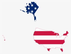 Flag Map Of The United States - Alaska #700007