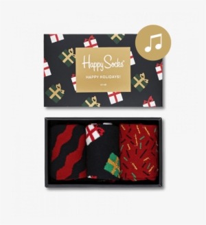 Singing Holiday Socks Gift Box - Happy Socks Happy Holidays #700123