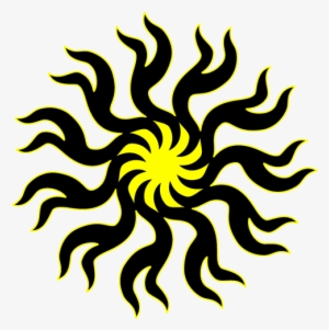 Sunlight Clipart Tribal - Yellow Tribal Sun Design #700158