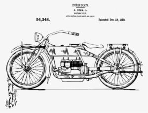 Clip Royalty Free Library Vintage Harley - Vintage Harley Motorcycle 1919 #700906