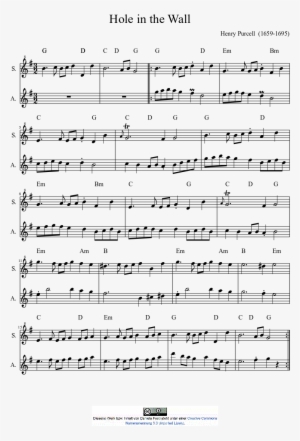 Hole In The Wall Sheet Music Composed By Henry Purcell - Sheet Music #702997 Hole In The Wall Sheet Music Composed By Henry Purcell - Sheet Music #702997