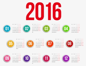 2016 Calendar Png #704327