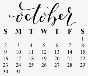 2016 Desktop Calendars - October 2017 Calendar Png #704760