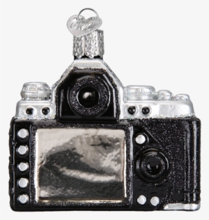 Photography Camera Glass Blown Hanging Christmas Ornament #706291