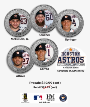 Limited Edition Mlb Licensed Astros Collector Coins - Astros Coins #706657