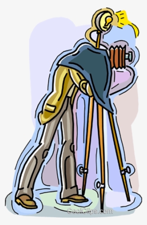 Man Filming With Old Camera Royalty Free Vector Clip - Clip Art #707052