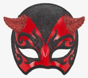 Venetian Mask With Horns - Adult Devil Venetian Mask #707540