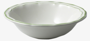 2 Cereal Bowls Xl - Gien France Filets Verts Cereal Bowls Xl 7" Dia - 10 #709269