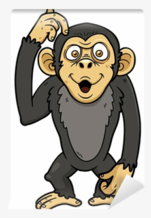 Vector Illustration Of Cartoon Monkey Wall Mural • - Free To Use Ape Cartoon #709399