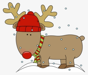 Reindeer In The Snow - Reindeer In Snow Clipart #709829
