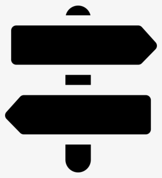 Right And Left Directional Arrows Signals On A Pole #7003629
